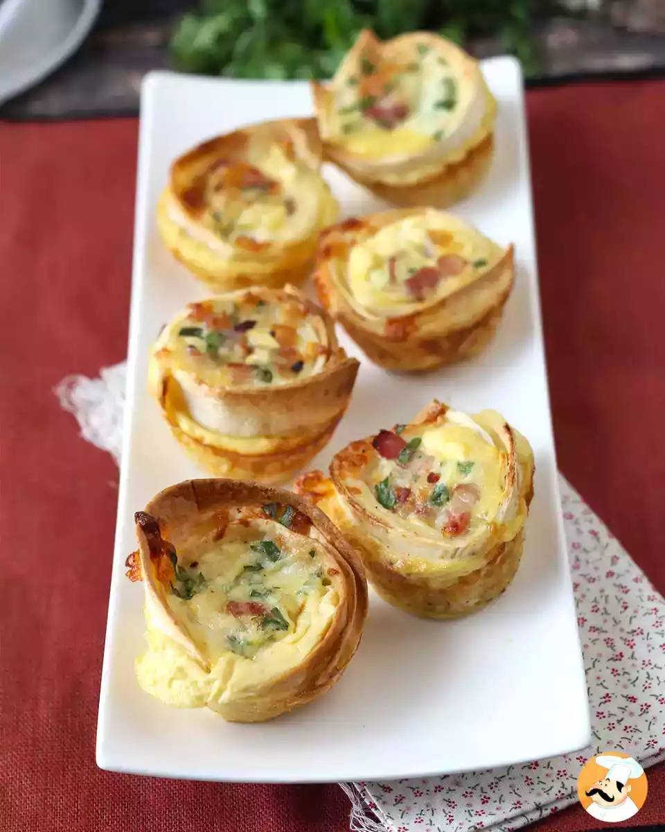 5. Mini quiche se skořápkou piadina