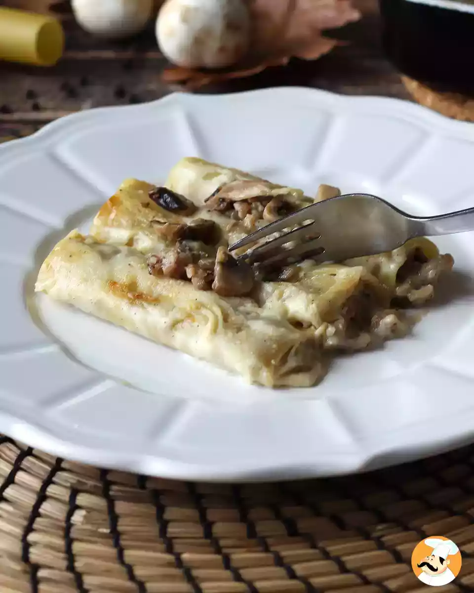 5. Cannelloni s houbami a klobásou