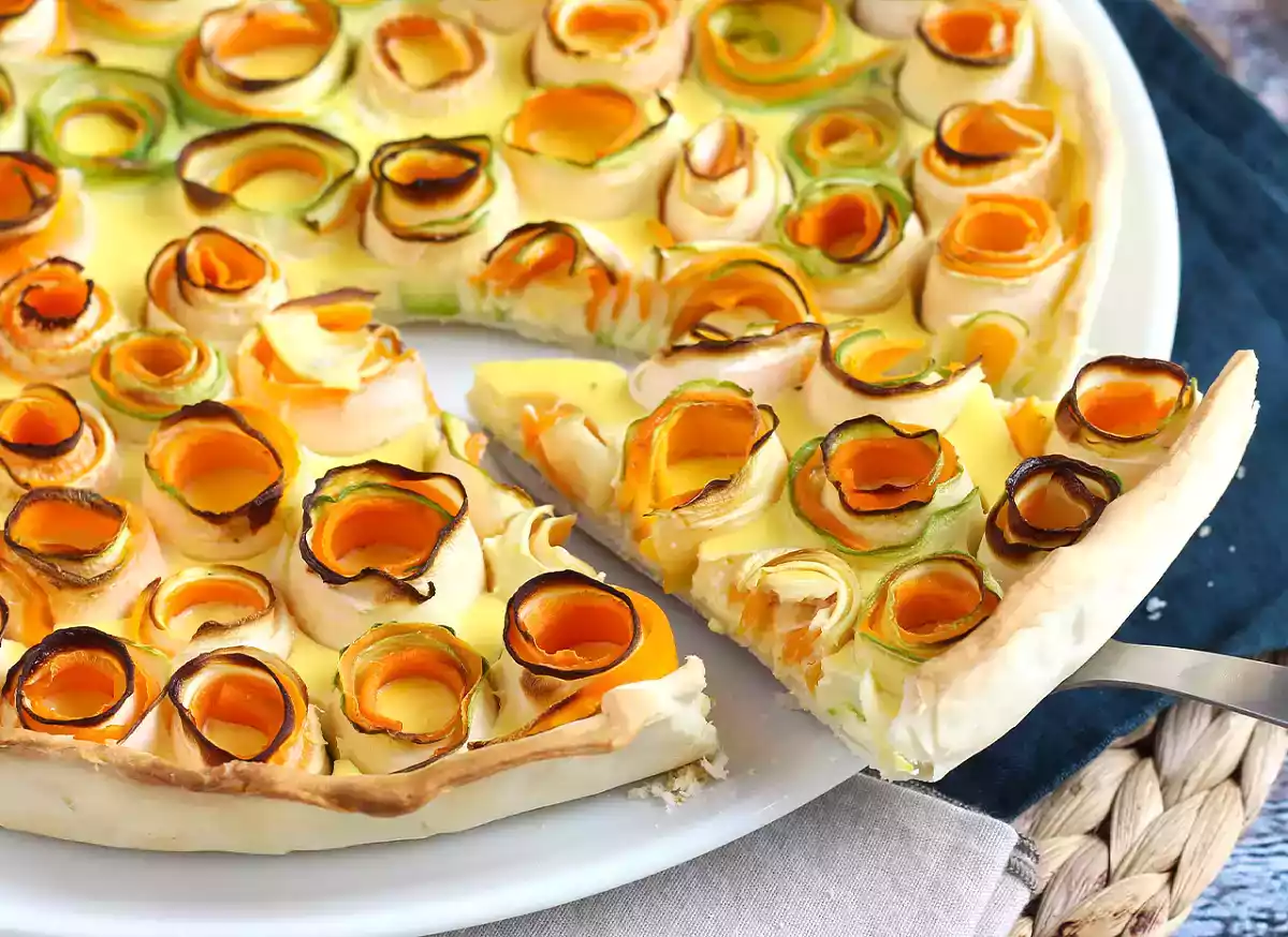2. Růžový quiche: elegance zeleniny bez stresu v kuchyni