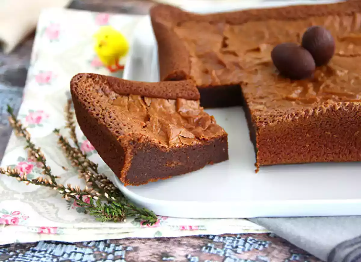 1. Brownie s čokoládou z velikonočních vajíček