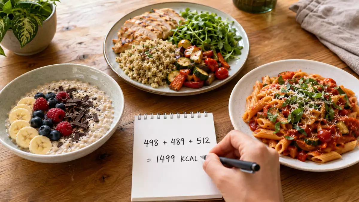 Jak vlastně vypadá jídelníček s 1 500 kcal? Tady je příklad celodenního jídelníčku s 1 499 kcal