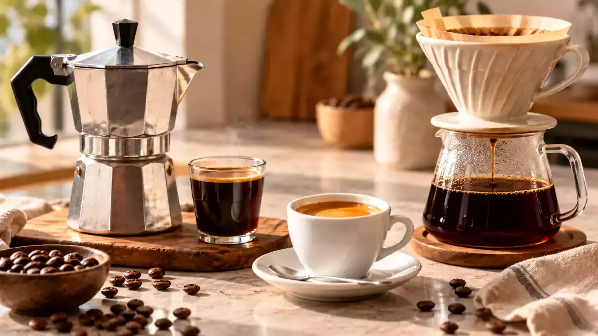 Moka, espresso, nebo filtrovaná káva: správná volba se mění podle toho, jaký máš den