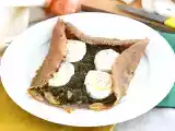 Recept Pohanková palačinka se špenátem, šunkou a kozím sýrem