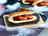 Recept Krvavé halloweenské párky v rohlíku