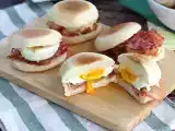 Recept Anglické muffiny s vejci a slaninou