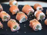 Recept Lososové závitky s kozím sýrem a chřestem
