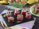 Recept Rolky z červené řepy s ricottou a rukolou