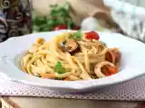 Recept Těstoviny s mraženými mořskými plody, chutný a velmi rychlý první chod