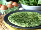 Recept Špenátová omeleta, snadný a chutný vegetariánský hlavní chod