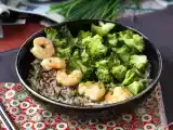 Recept Celozrnná rýže s brokolicí a krevetami! snadné a vyvážené