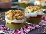 Recept Vegetariánské verriny: krém z hrášku, parmazánová drobenka a krém z mascarpone