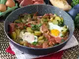 Huevos rotos, velmi snadný španělský recept na brambory a vejce