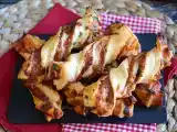 Recept Maxi závitky z listového těsta (rajčata, šunka, mozzarella, petržel)