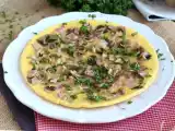 Recept Jednoduchá omeleta s houbami, šunkou a petrželkou