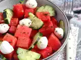 Recept Melounový a okurkový salát