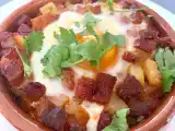 Recept Vejce na způsob flamenca s bramborami a chorizem