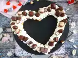 Recept Srdíčkový dort s kinder - tarte cœur au kinder pro valentýna