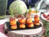 Recept Aperitivní kebab z melounu, šunky a rozmarýnu