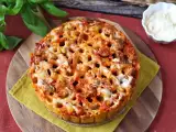 Recept Pečený timballo z rigatoni s klobásou, bešamelem a mozzarellou