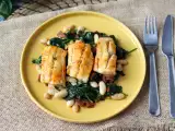 Recept Treska s bílými fazolemi, špenátem a chorizem