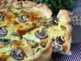 Recept Quiche s houbami a dýní hokkaidó