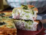 Recept Quiche bez těsta s brokolicí, pancettou a cottage sýrem
