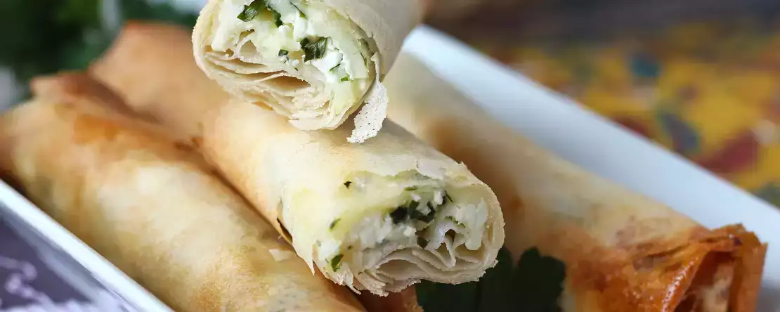 Domácí libanonské rikakats - vaření ve fritéze na vzduchu