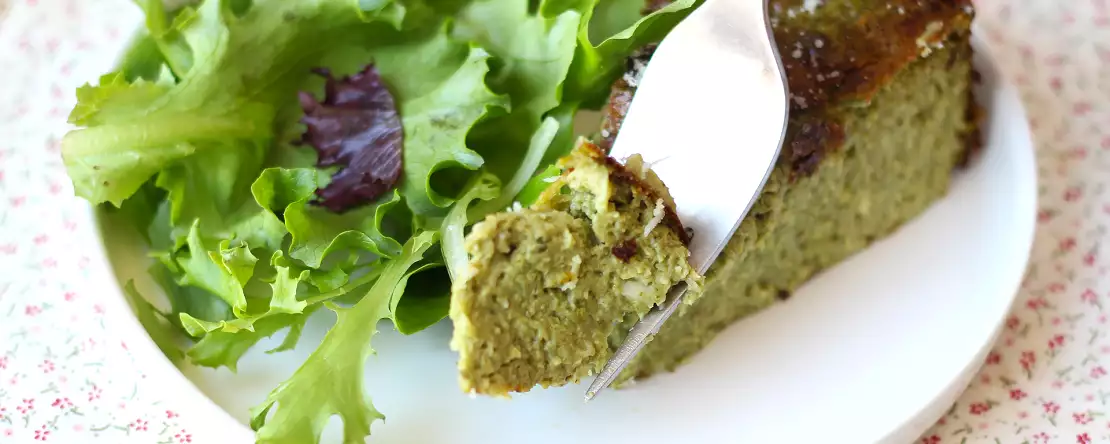 Quiche bez těsta se špenátem a gouda sýrem
