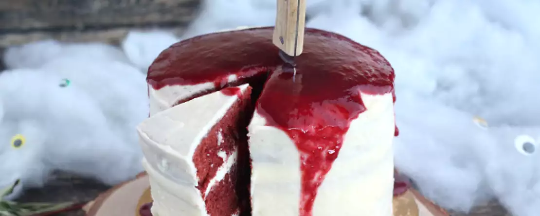 Halloweenský dort Red Velvet!