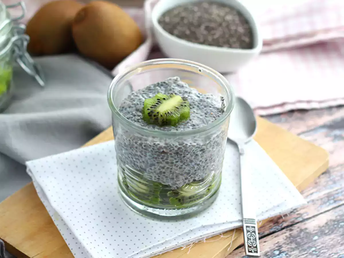 Recept Pudink z chia semínek s kiwi