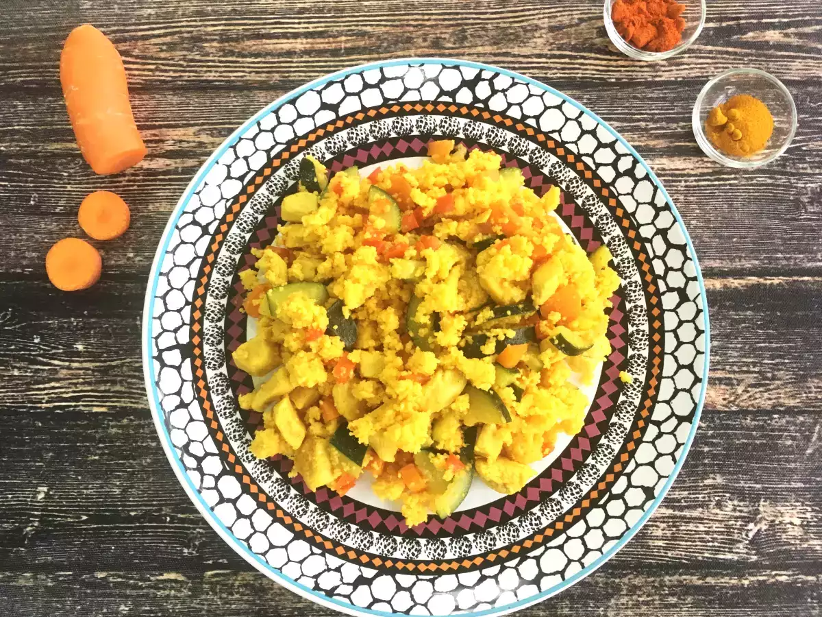 Recept Expresní kuskus (kuřecí maso a zelenina)