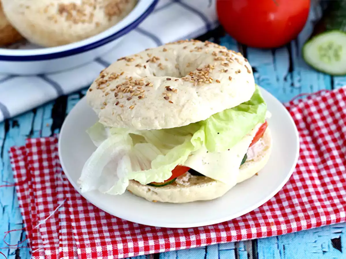 Recept Vegetariánský bagel