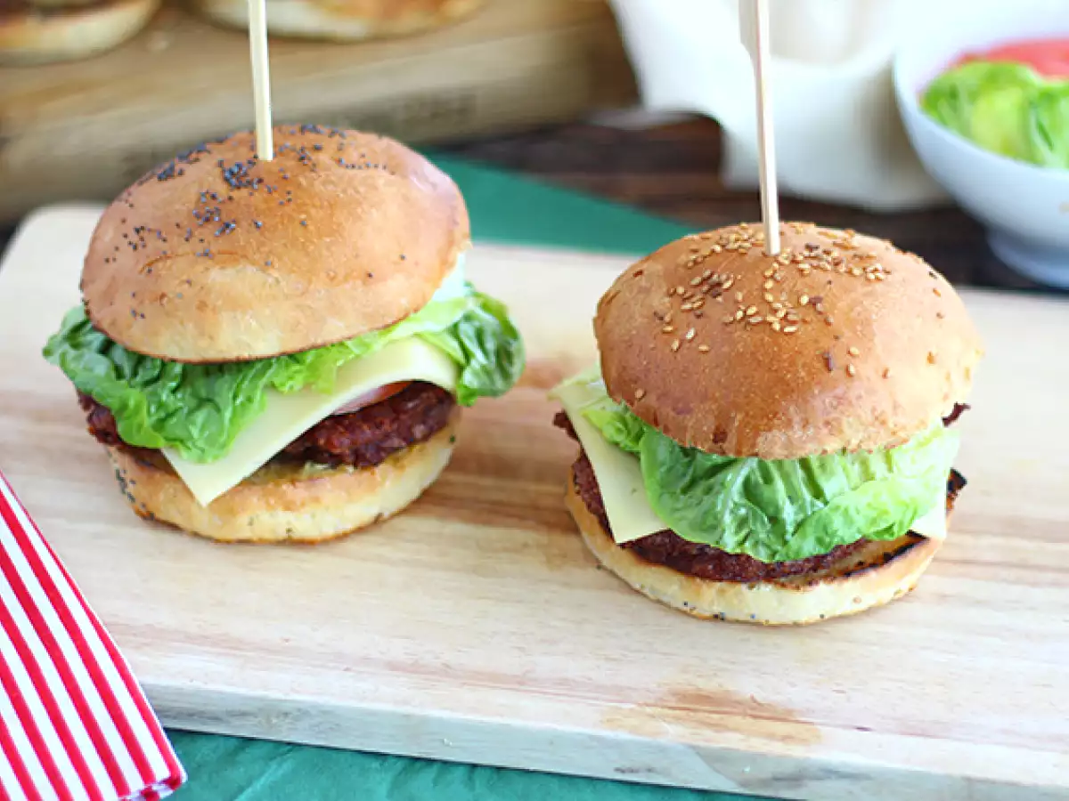 Recept Vegetariánský burger z červených fazolí