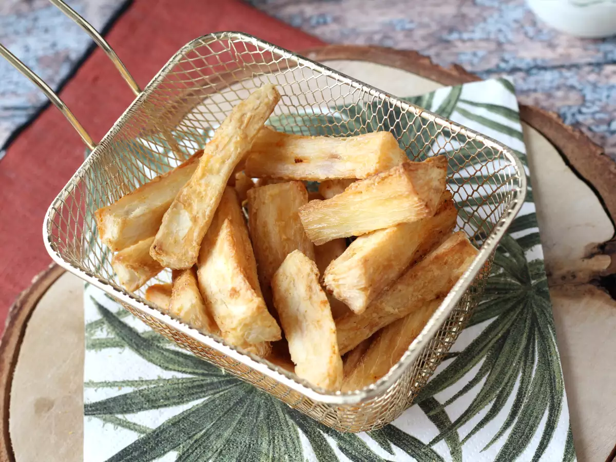 Recept Smažený maniok v horkovzdušné fritéze: křupavá a zdravá svačinka
