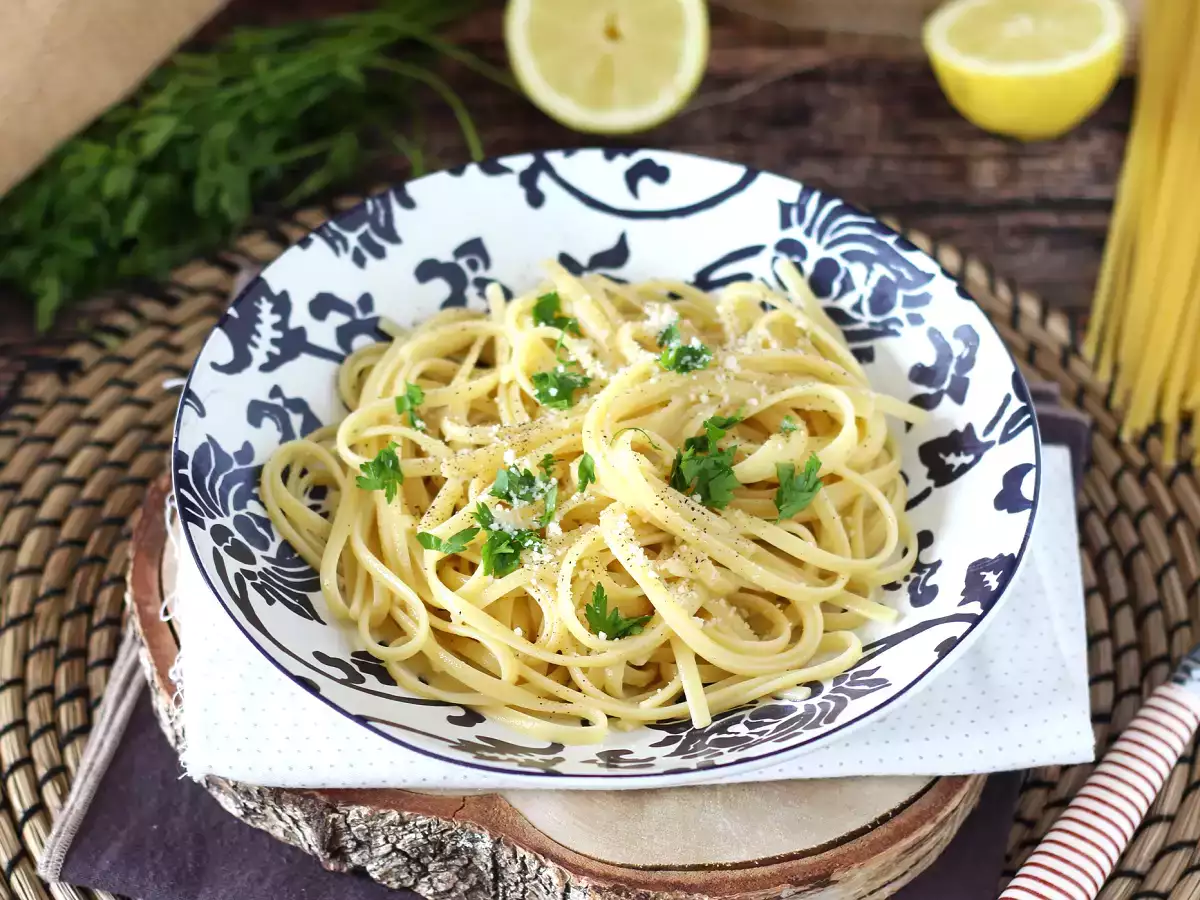 Recept Těstoviny s citronem - pasta al limone (váš budoucí oblíbený pokrm!)