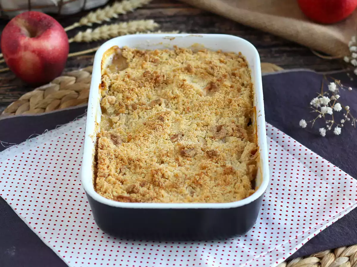 Recept Super snadný jablečný crumble