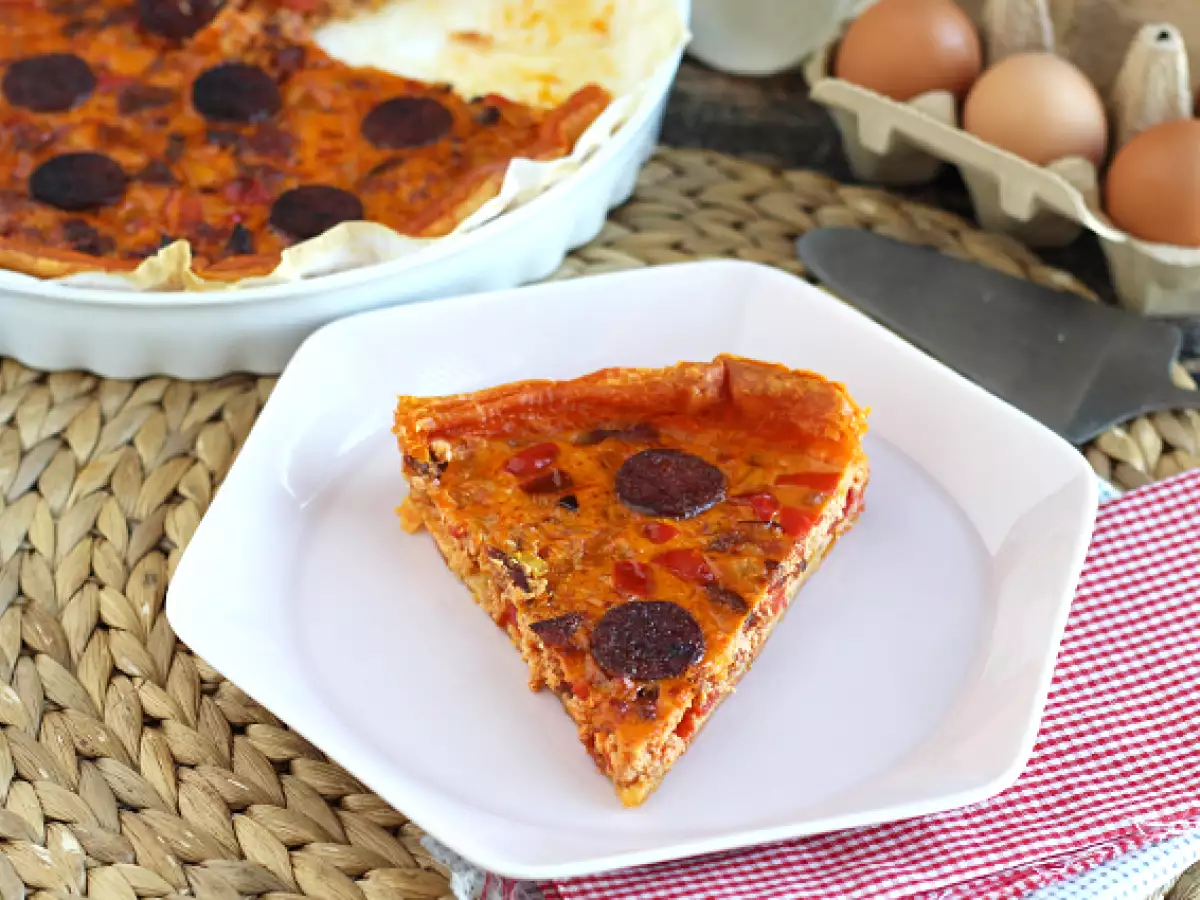 Recept Quiche s paprikou a chorizem