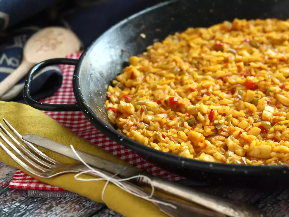 Recept Snadný rýžový pokrm s olihněmi