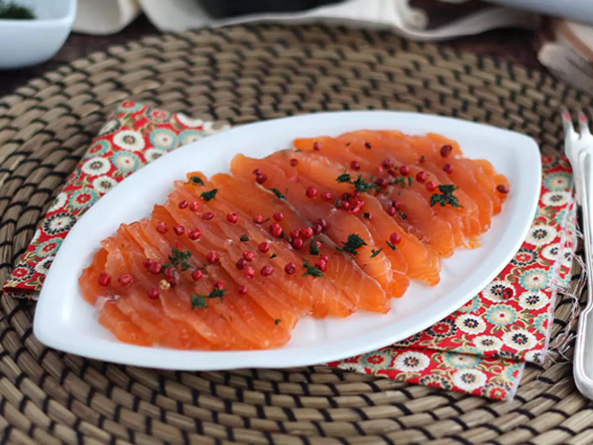 Recept Gravlax, marinovaný losos po švédsku