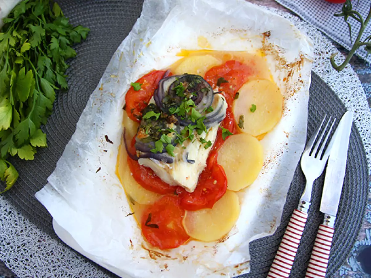 Recept Papillote z tresky obecné