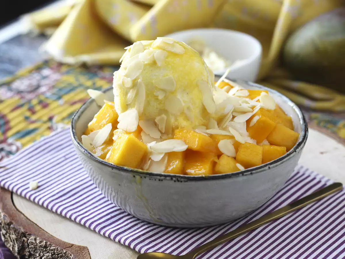 Recept Mango bingsu, lahodný korejský dezert s mangem, který je hitem po celém světě