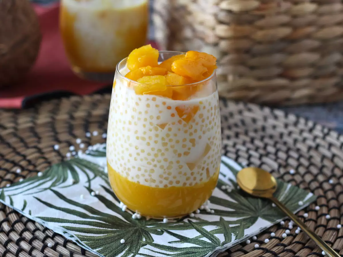 Recept Mango sago, asijský dezert s tapiokou a mangem, který si vás získá svou jednoduchostí.