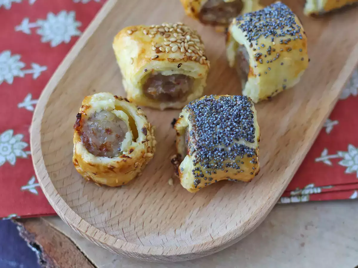 Recept Rustici s klobásou a sýrem v horkovzdušné fritéze