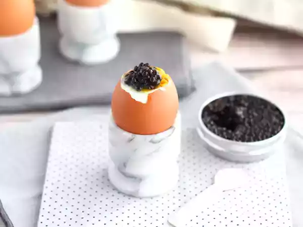 Recept Vejce na měkko s kaviárem