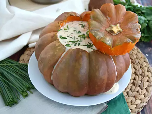 Recept Dýně s krevetami - brazilská camarão na moranga