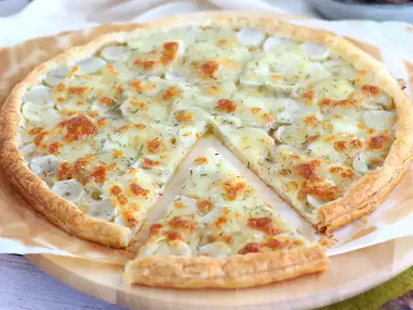 Recept Koláč z listového těsta s topinambury