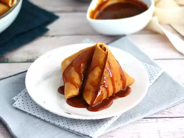 Recept Samoussas z palačinek s karamelizovanými jablky