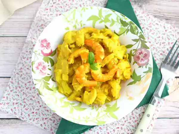 Recept Expresní krevetové kari s kokosovým mlékem