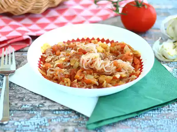 Recept Konjakové špagety po provensálsku