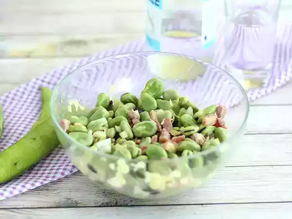 Recept Fazolový salát se slaninou
